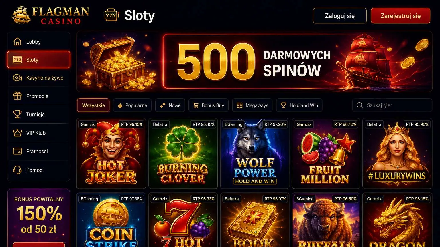 Flagman darmowe spiny – na jakich slotach zagrasz – Flagman Casino kod promocyjny